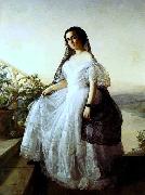 Francois Auguste Biard Portrait of a Woman oil painting reproduction